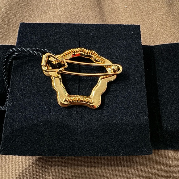 Versace Gold Tone Medusa Hair Clip NWT - Picture 4 of 5